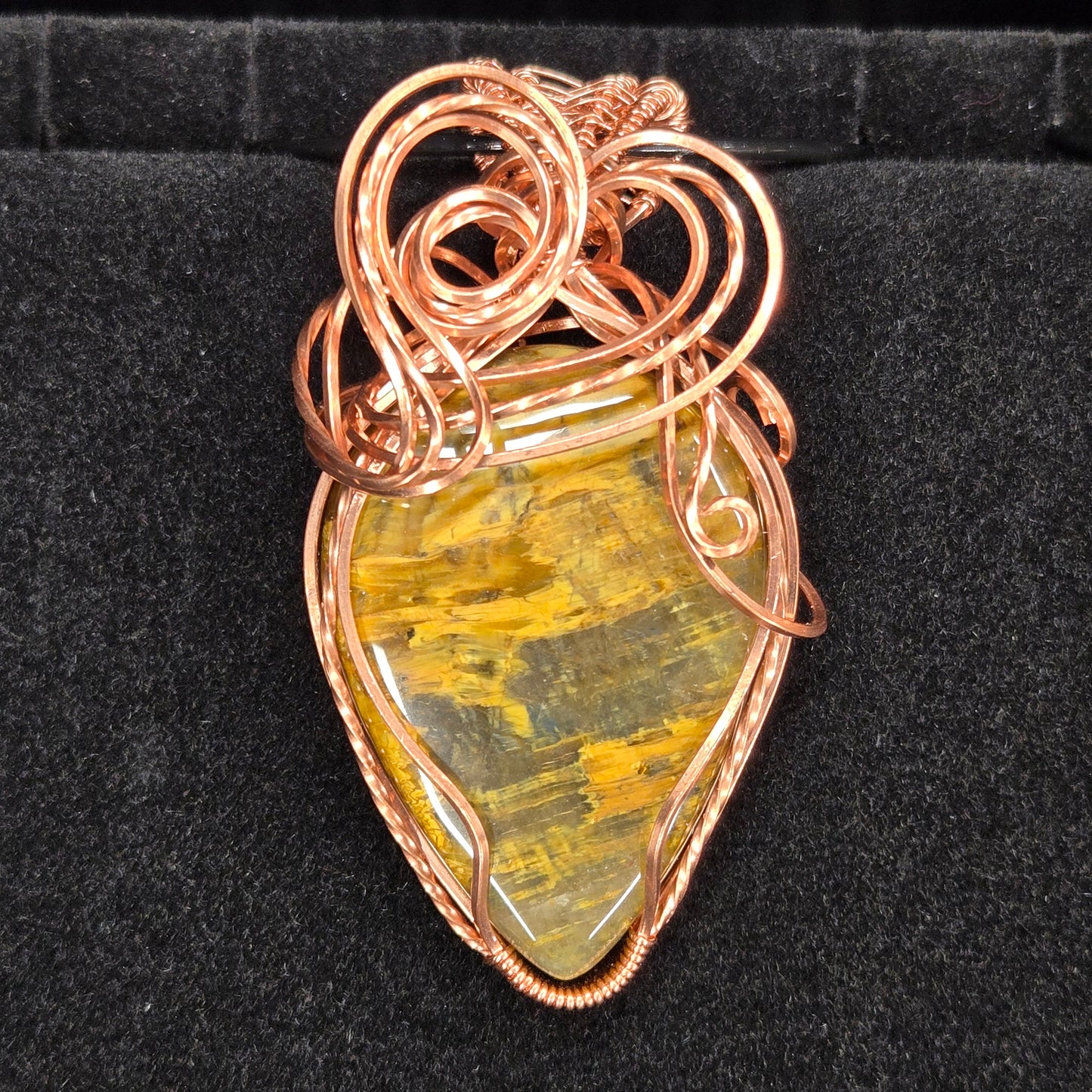 Nellite Pendant with Copper Wire Wrap