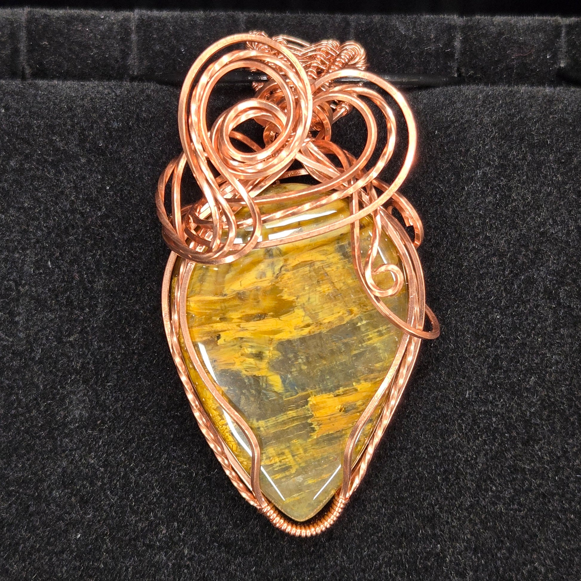 Nellite Pendant with Copper Wire Wrap